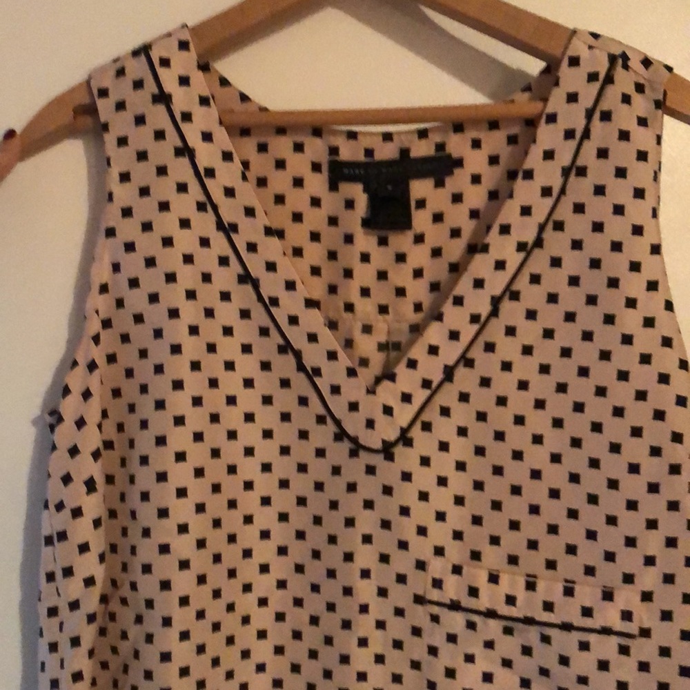 Marc By Marc Jacobs Pink Silk Patterned Tank